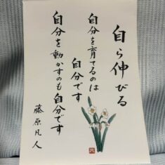 「自ら伸びる」藤原凡人（ふじわらかずと、通称：ふじわらぼんじん)